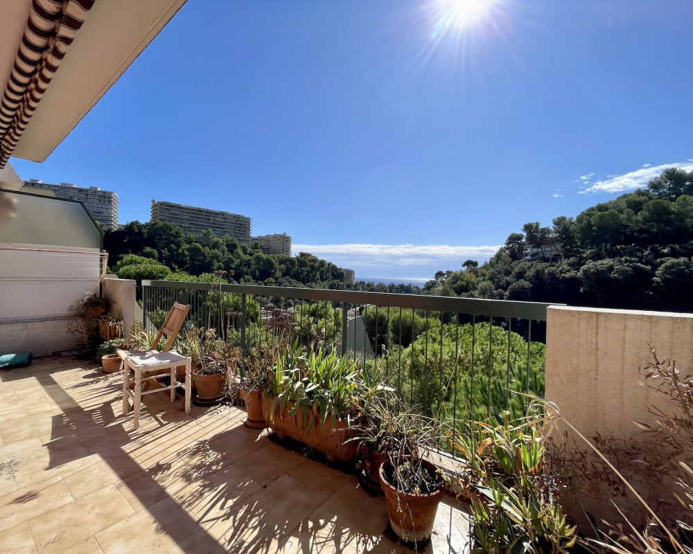 Nizza Madonette - Studio all'ultimo piano con terrazza vista mare di un residence con piscina 