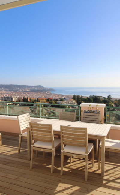 Villa sur le toit Nice 4 pièces 122 m² vue panoramique