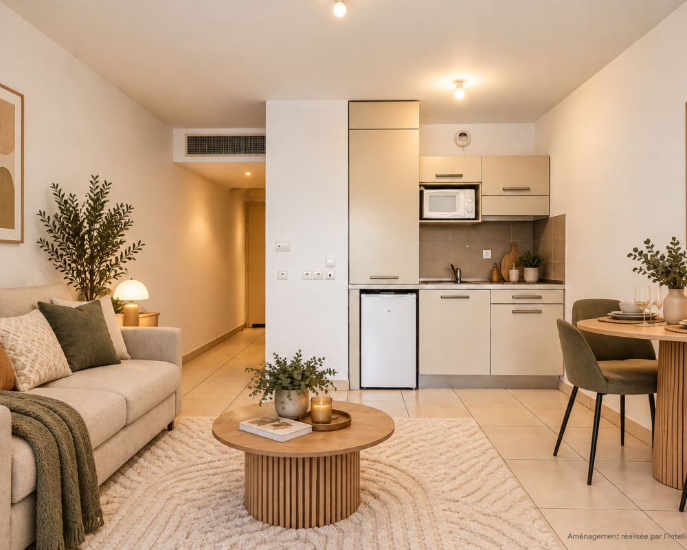 Nice - Riquier - Coquet studio de 21 mÂ² dans une rÃ©sidence avec gardien et piscine
