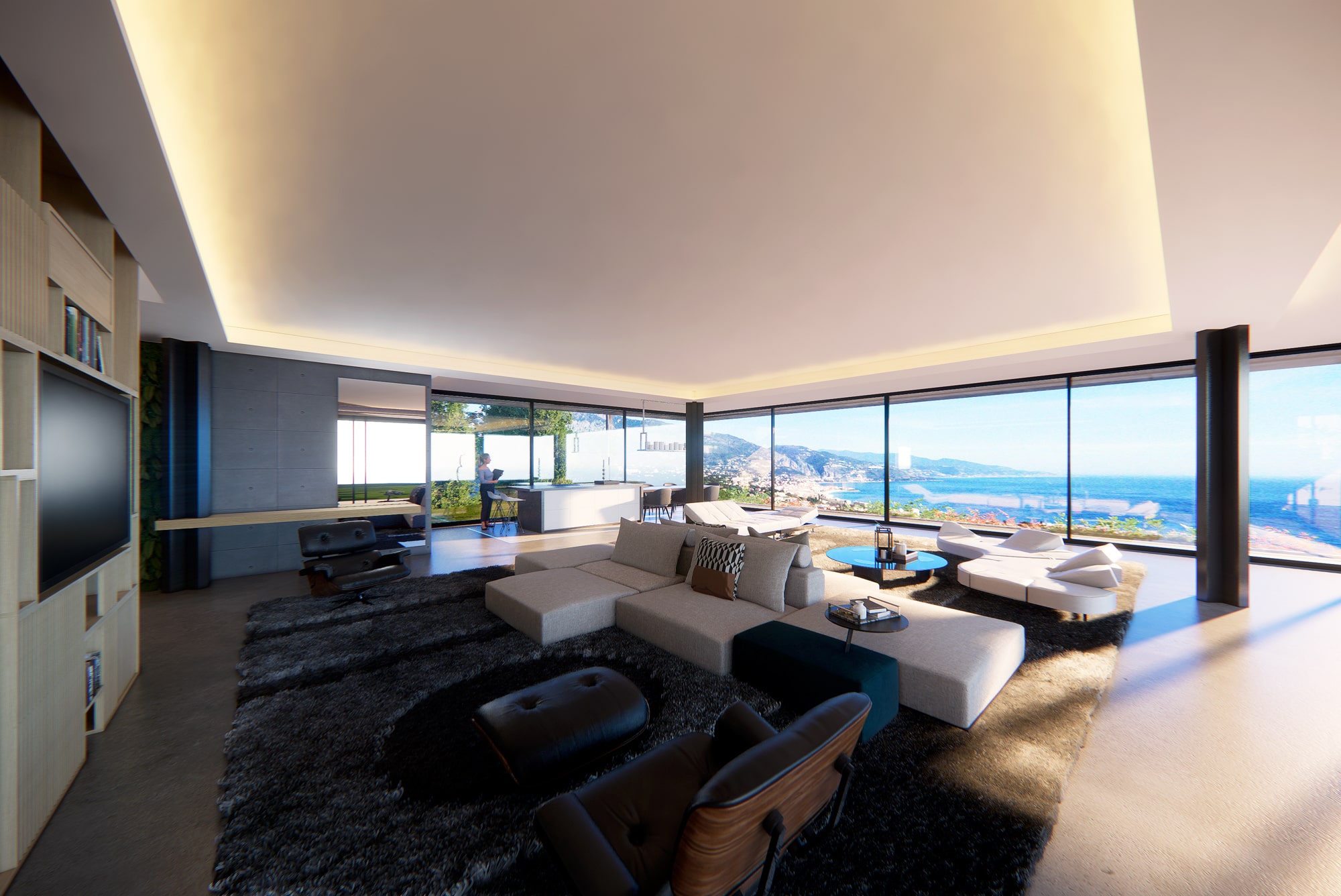 Roquebrune Cap Martin – Projet de villa contemporaine avec une vue mer panoramique