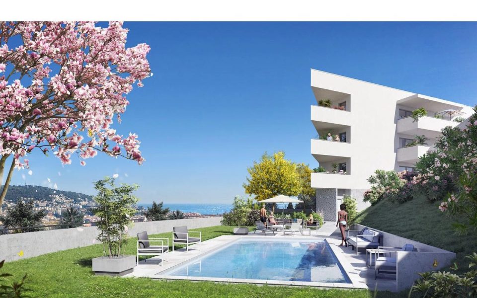 Nizza Cimiez -Prestigioso appartamento di 4 stanze con vista mare in una nuova residenza