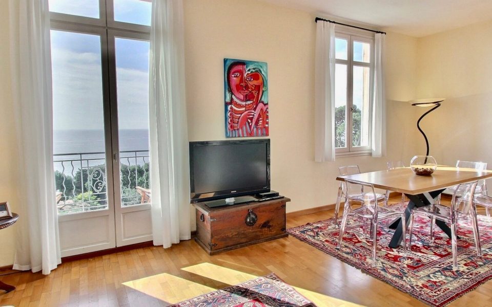 Cap D’Ail – Moyenne Corniche Appartement 3 pièces Vue Féerique
