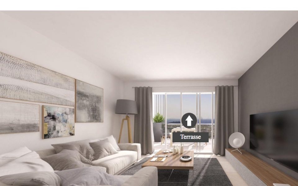 Nizza – Nuovo appartamento con 1 camere da lett con vista panoramica sul mare