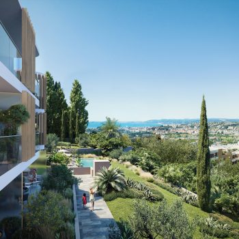 West of Nice – Magnificent 3 Bedroom Apartment Top Floor in Residence with Swimming Pool