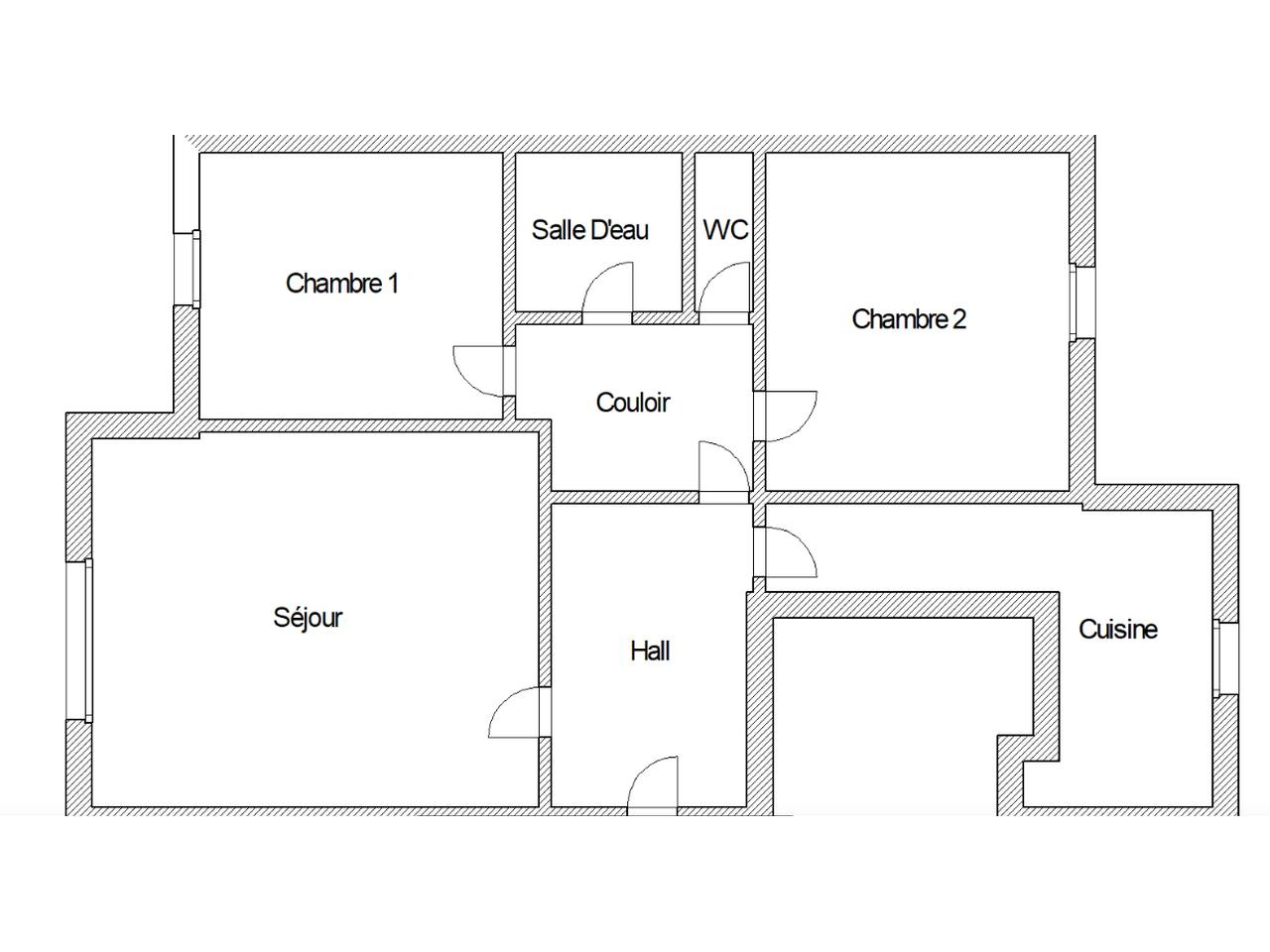 Nice Coeur Cimiez – Agréable 3 Pièces en étage élevé avec terrasse vue mer et jardin : plan