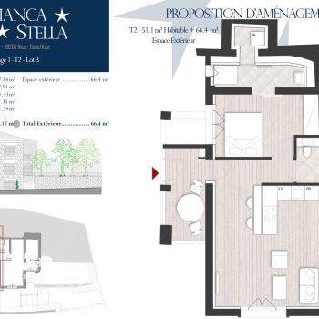 NICE – FABRON  – Magnifique 2 pièces de 52.17 m² entièrement rénové disposant d’un large extérieur